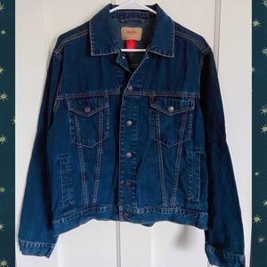 Vintage Mossimo Supply Medium Dark Blue Denim Jean Jacket
